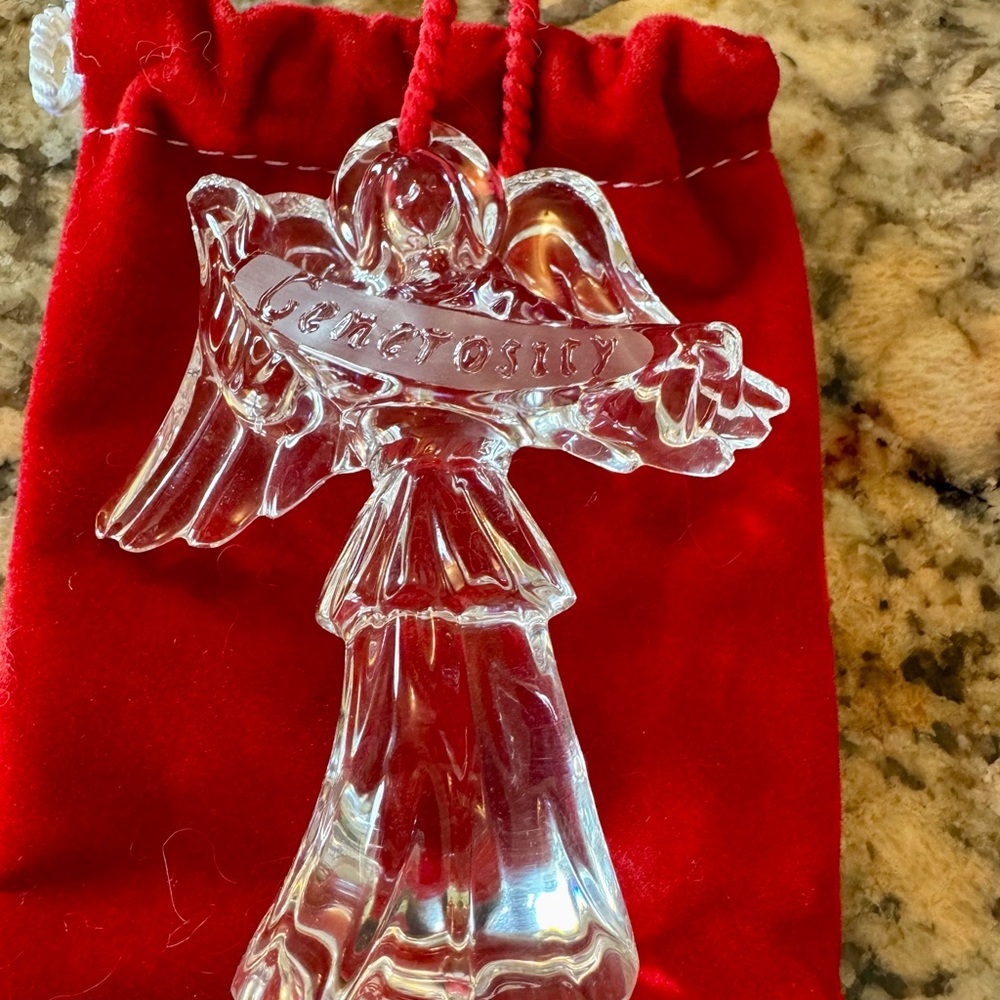 Waterford Crystal Holiday Ornament The Millennium Angels Generosity 2nd Edition